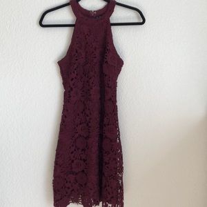 Lulus sleeveless lace bodycon dress